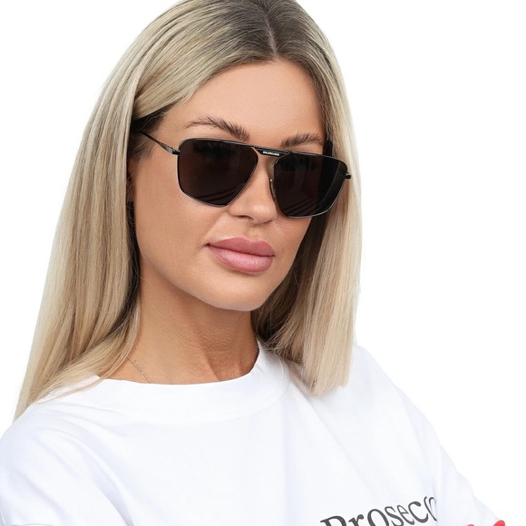NEW BB0246SA 001 BALENCIAGA BLACK METAL UNISEX BALENCIAGA SUNGLASSES - Picture 1 of 12